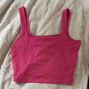 Hollister Fuchsia Ribbed Crop Top